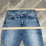Soho  Pearl Embellished Pockets Stone Washed High Waist Crop Jeans Blue 10 Photo 8