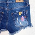 ZCO Jeans Floral Embroidered Raw Hem Jean Shorts Blue Size undefined Photo 6