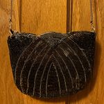 La Regale Vintage  Hand Beaded Bag Purse Crossbody Metallic Chain Link Clutch Photo 0