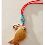 Free People Odele Pendant Necklace in Fish NWT Bohemian Summer Beach Resort Photo 2