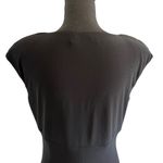 Ralph Lauren Ruched Sheath Dress Gorgeous Black V Neck Cap Sleeve Size 12 Photo 8