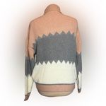 None Chic Chevron Turtleneck Sweater Photo 1