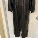 Eloquii NWOT Faux Leather Jumpsuit Black - Women 14 Photo 3