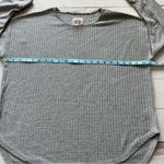 Chaser  Womens Gray Waffle Knit Thermal Top Button Long Sleeve Tunic Top … Photo 4