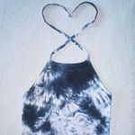 Brandy Melville Navy Tie Dye High Neck Halter Top Photo 0