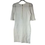 Cache Ivory Knit Crochet Sleeve Dress Size Medium Photo 2