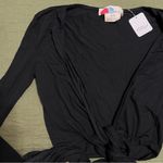 Free People Beach On Air Wrap Cardi in Black Photo 2