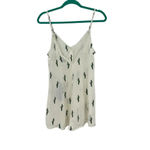 Show Me Your Mumu  Remy Romper White‎ Green Cactus Print Button Size Small Photo 6