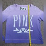 PINK - Victoria's Secret PINK Victoria’s Secret Long Sleeve Crew Neck Shirt Ombre with Rhinestones Photo 9