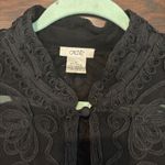 Cache  Black Long Sleeve Mock Neck sheer Dress Photo 1