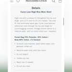 Abercrombie & Fitch  Curve Love The 4” Mom Short High Rise Photo 2