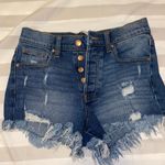 Divided High Waisted Jean Shorts Photo 0