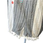 Savanna Jane Striped Boho Embroidered Tassel Hem Tank Top Photo 4