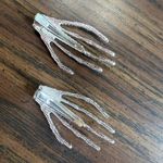Silver Rhinestone Skeleton Hand Hairclips Photo 3