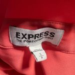 EXPRESS Shirt Womens Small Coral Pink Chiffon Portofino Office Business Casual Photo 5