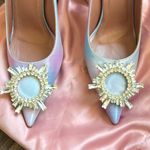 Amina Muaddi  - Fairy Tale begum brooch pointed toe Photo 1