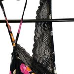 ZARA  Moody Floral‎ Print and Lace Slip Midi Dress Small Photo 4