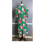 Vince Camuto  Floral Pebble Crepe Midi Dress in Green Size 4 Photo 5