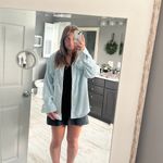 Ashley by 26 International Blue Button Up Top Photo 3