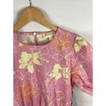 MELLODAY Floral Short Sleeve Open Back Midi Dress Pink Size Small Photo 2