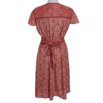 BCBGMAXAZRIA Red and Gold Dress with Sash SIze Small Wedding Guest Dress Photo 1