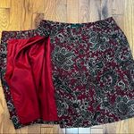 Hunt Club Dark Burgundy Paisley Wrap Skirt Photo 3