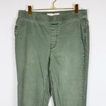 Soft Surroundings  Ultimate Denim Pull-On Slim Leg Jeans Dusty Olive Green Small Photo 6