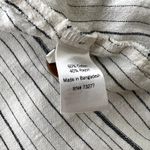 SO  White Striped Button Down Dress Photo 6