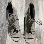 Eileen Fisher Fallon Gray Taupe Lace Up Bootie Size 11 Photo 1