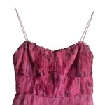 ML Monique Lhuillier Pink Tulle Pleated Sleeveless Cocktail Midi Dress 8 Photo 5