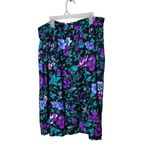 Laura Ashley Vintage Skirt Womens Size S/M Purple Floral‎ KneeLength Boho Classic Photo 3