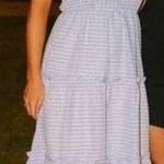 Sugar Lips Gingham Dress Smocked Tiered Ruffle Sleeves Midi Cottagecore Preppy S Photo 0