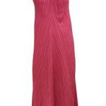 Commense Halter Neck Twist Front Maxi Dress Plisse Sleeveless Pink Size Small Photo 0
