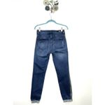 Kut From The Kloth Size 2 Connie Hi Rise Ankle Skinny Jeans Raw Hem Green Stripe Photo 4