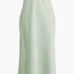 WAYF Madelyn Strapless Bias Cut Satin Dress in color Pistachio Photo 8