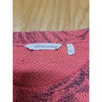 Soft Surroundings Sweater Women's Large Coral Tropical Waffle Knit Popover B84 Photo 1