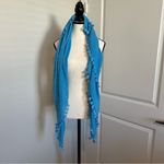 Rampage  Sky blue Square Scarf with Tassels EUC‎ Photo 1