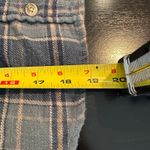 American Eagle Cropped Plaid Flannel Button Up Long Sleeve Blue Women's Small‎ Photo 7