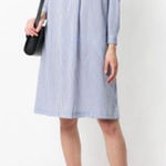 A.P.C. Cassie Dress In Bleu Size 34 Atelier de Production et de Création Blue Photo 0