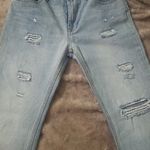 Nasty Gal WIDE LEG RETRO VIBE FLARED DISTRESSED HI-RISE LIGHT WASH JEAN Photo 10