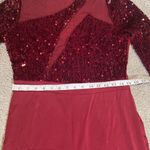 Women’s Burgundy Wide Leg Jumpsuit with Sequins Size 2XL NWOT Red Photo 3