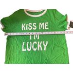 Grayson Threads Green Varsity Look Short Sleeve Top “Kiss Me I’m Lucky” XXL NWT Photo 5
