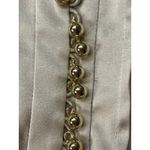 Elie Tahari  Silk Blend Blouse Gold Tone Button Embellished Collar size 10 Photo 3