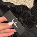 Lulus NWT  Always Alluring Striped Velvet Cutout Bustier Bodysuit- Size Small Photo 8