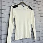 Vintage Lauren Ralph Lauren Zip Shoulder Ribbed Top White Y2K Preppy Streetwear Size M Photo 1