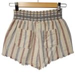 REWASH Striped‎ Boho Linen Blend Shorts Festival Beachy Coastal Resort Vacation Size S Photo 1