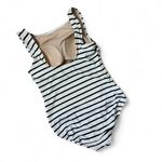 Kona Sol  Striped One Piece Swimsuit - Women's Medium - Nautical Stripes‎ Photo 1