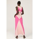 RTR Victor Glemaud Sz S Pink Harlequin Colorblock Sleeveless sweater Maxi Dress Photo 2