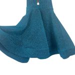 Luxxel  Sz S Women's Blue‎ Sparkle Halter Open Back Flared Skirt Dress NWT Photo 4