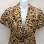 Banana Republic Cotton/Linen Blend Ikat Tribal Print Short Sleeve Safari Jacket Photo 1